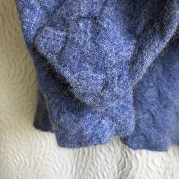 Aritzia Wilfred Free Blue Michal Wool Alpaca Blend Cable Knit Sweater XS - Picture 13 of 16